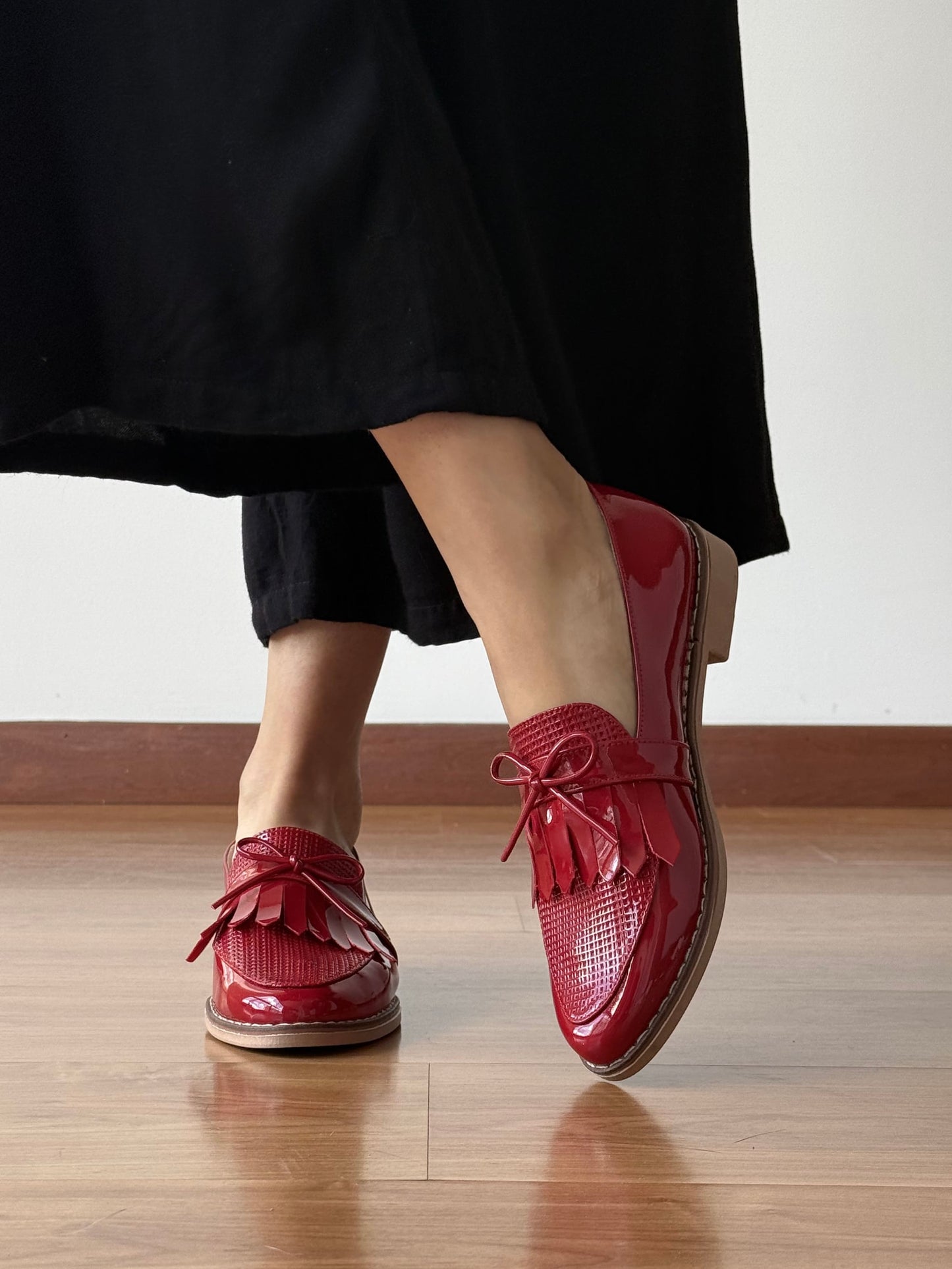 Mocasines Mary Rojo