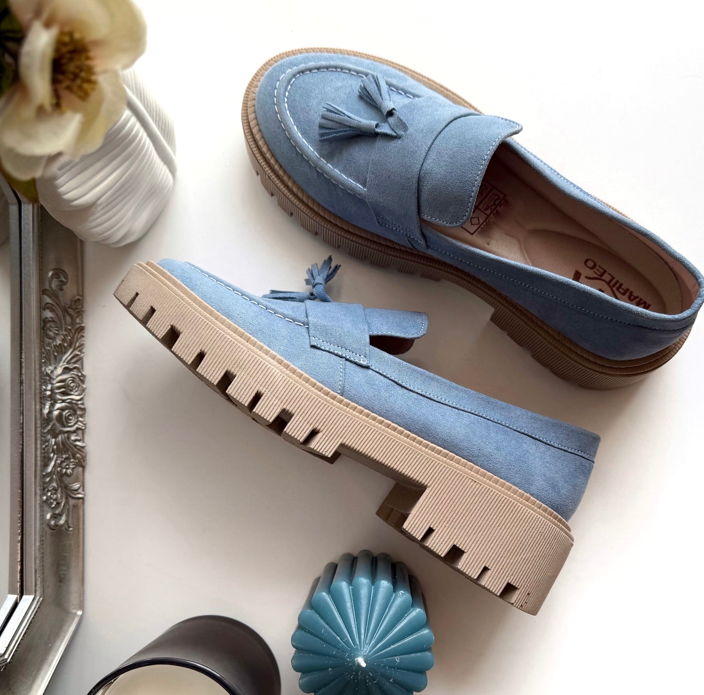 Mocasines Mae Azul
