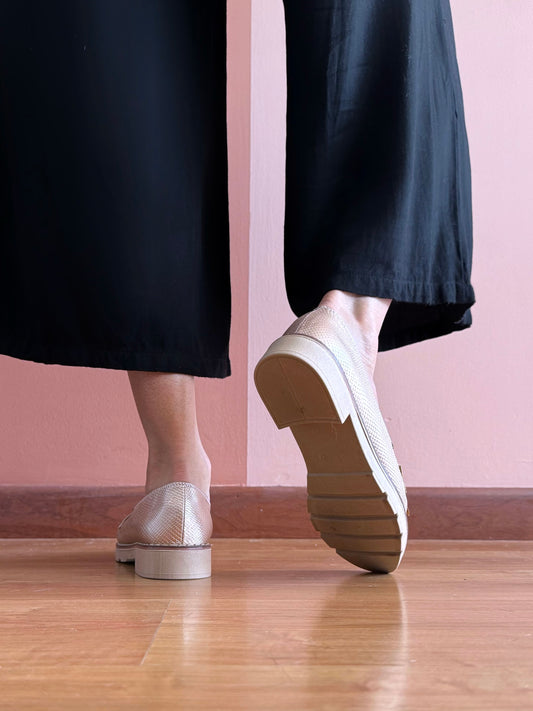 Mocasines Mila Oro Rosa
