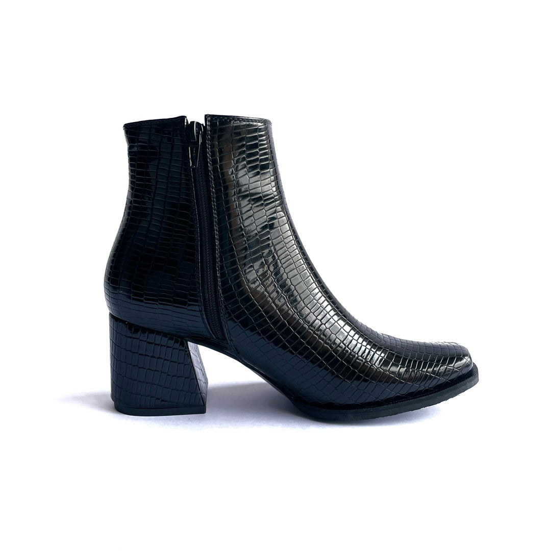 Botines Silvi Negro Charol
