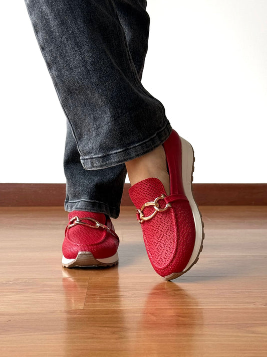 Mocasines Dana Rojo