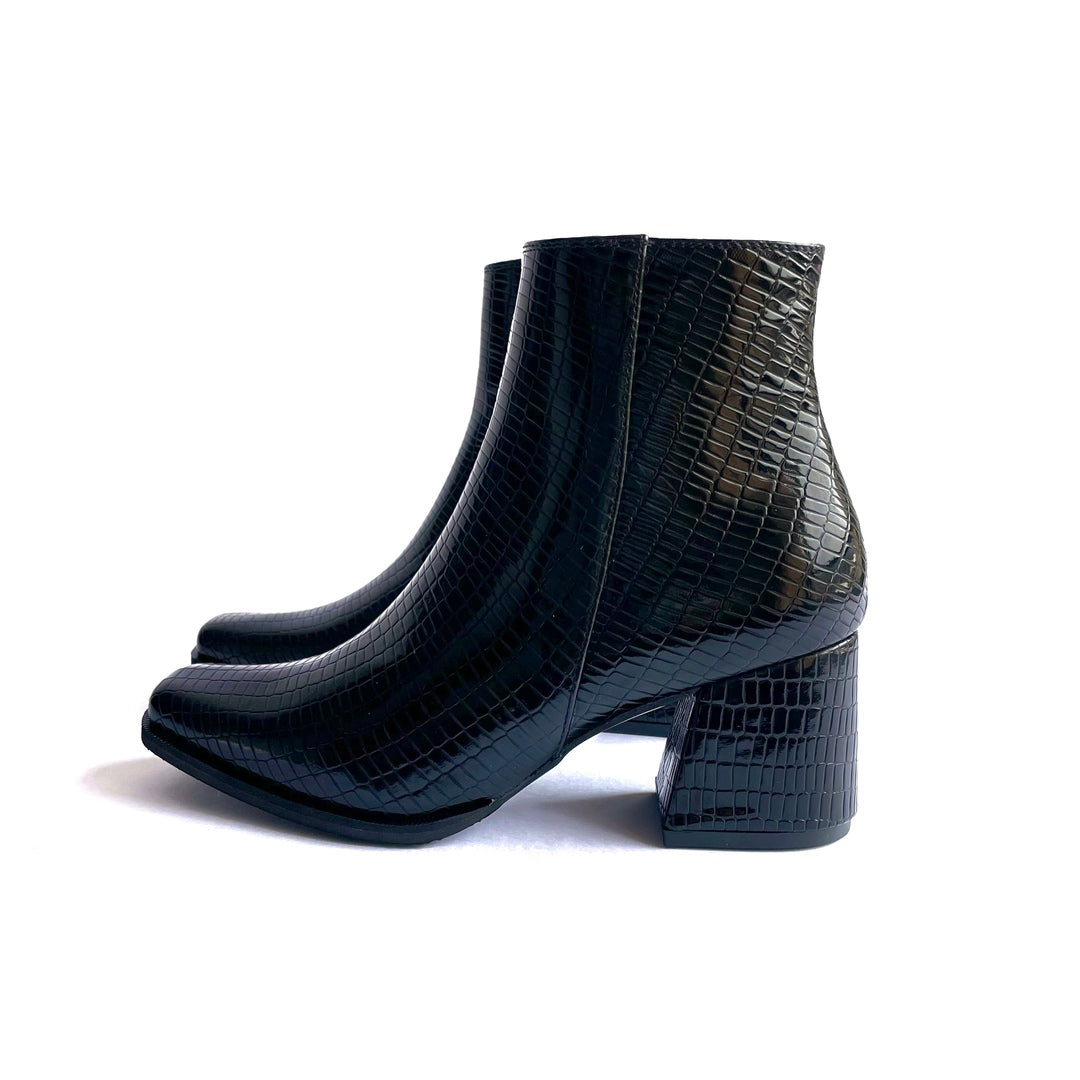 Botines Silvi Negro Charol