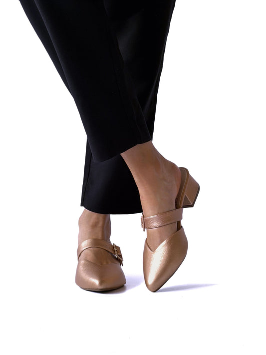 Tacones Litza Oro Rosa