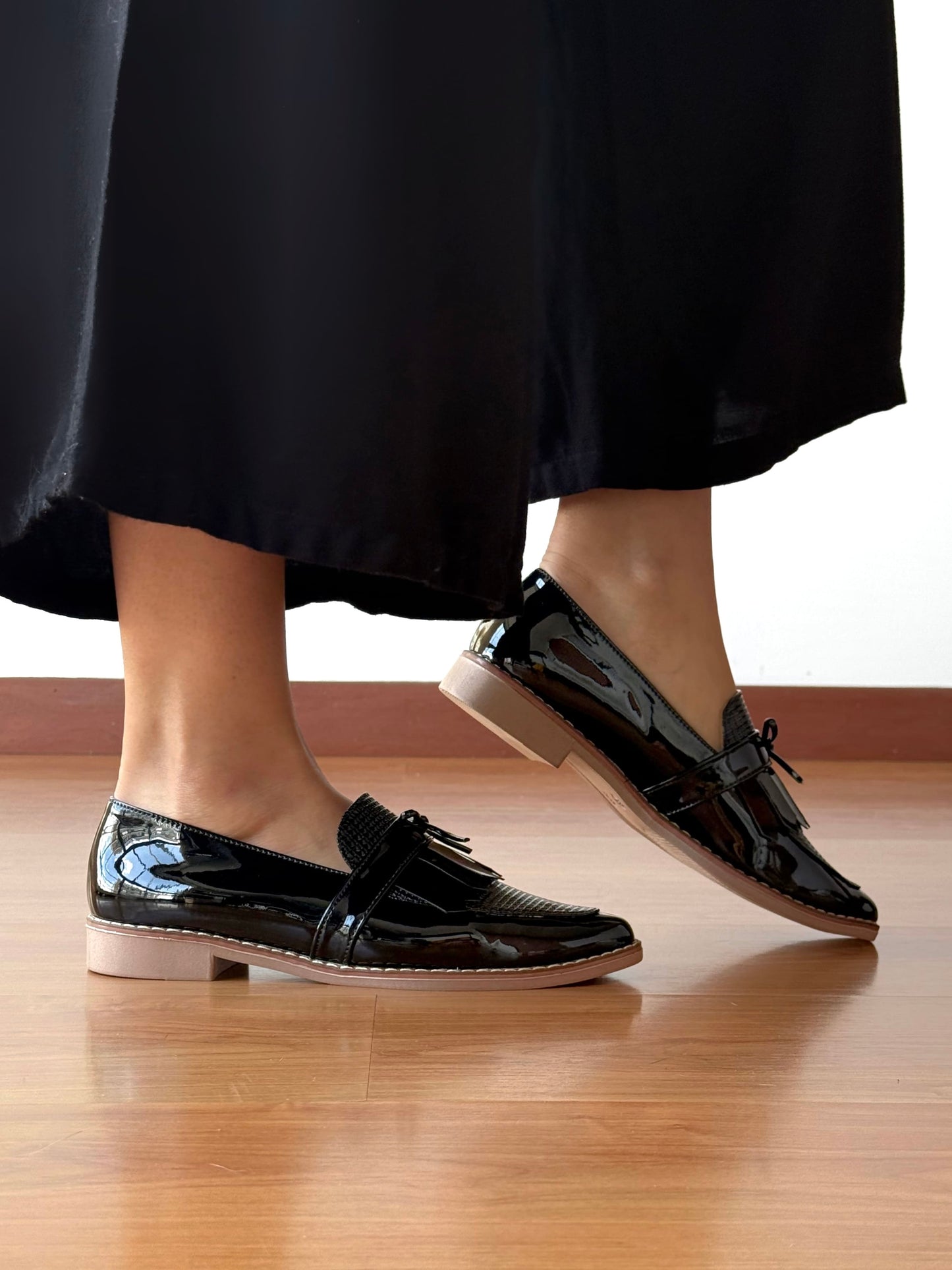 Mocasines Mary Negro