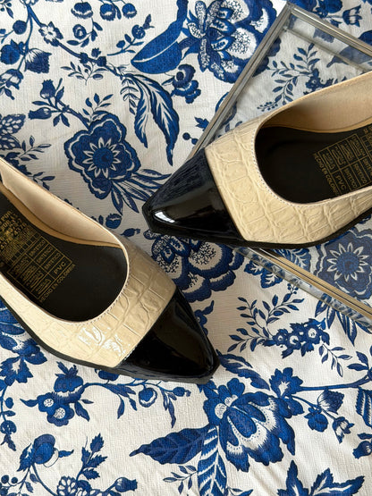 Baletas Salma Beige/Negro