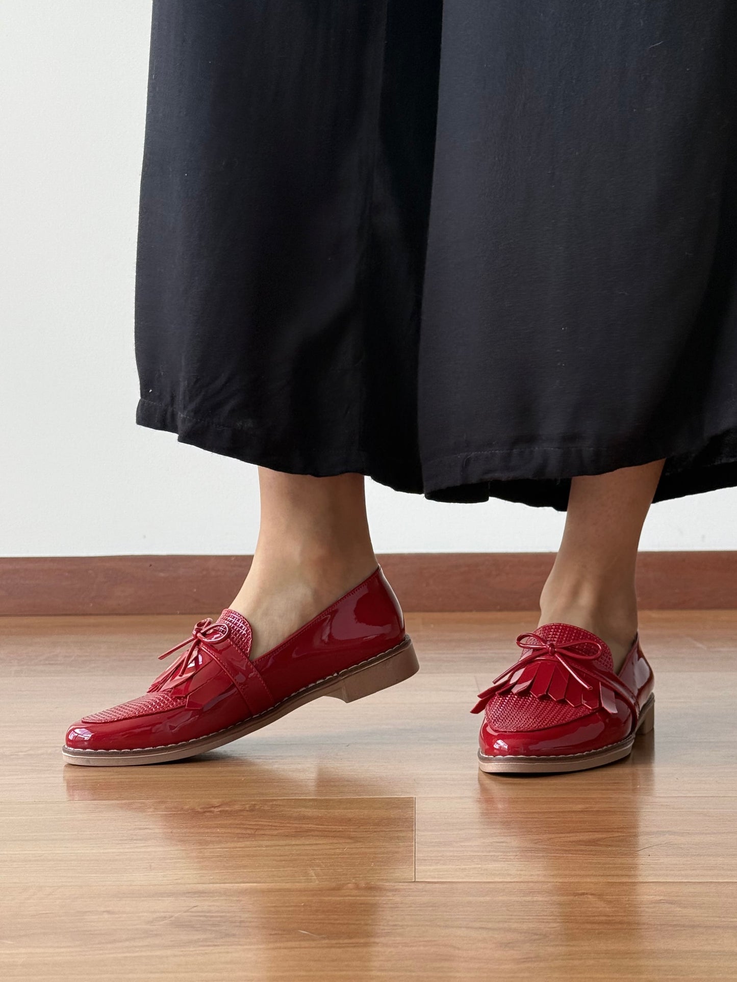 Mocasines Mary Rojo