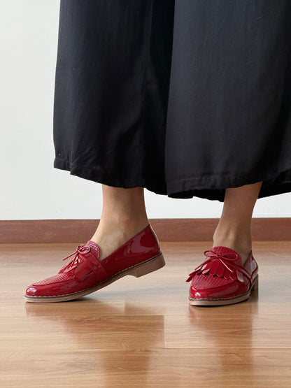 Mocasines Mary Rojo