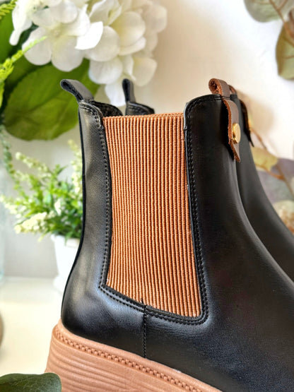 Botines Oria Negro Miel