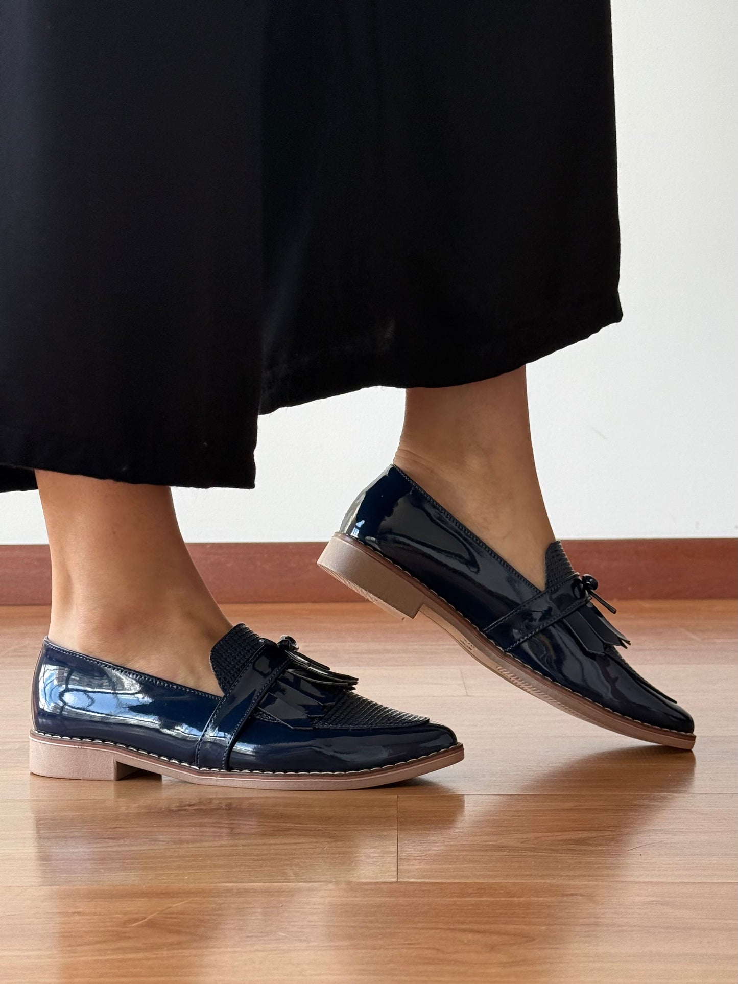 Mocasines Mary Azul