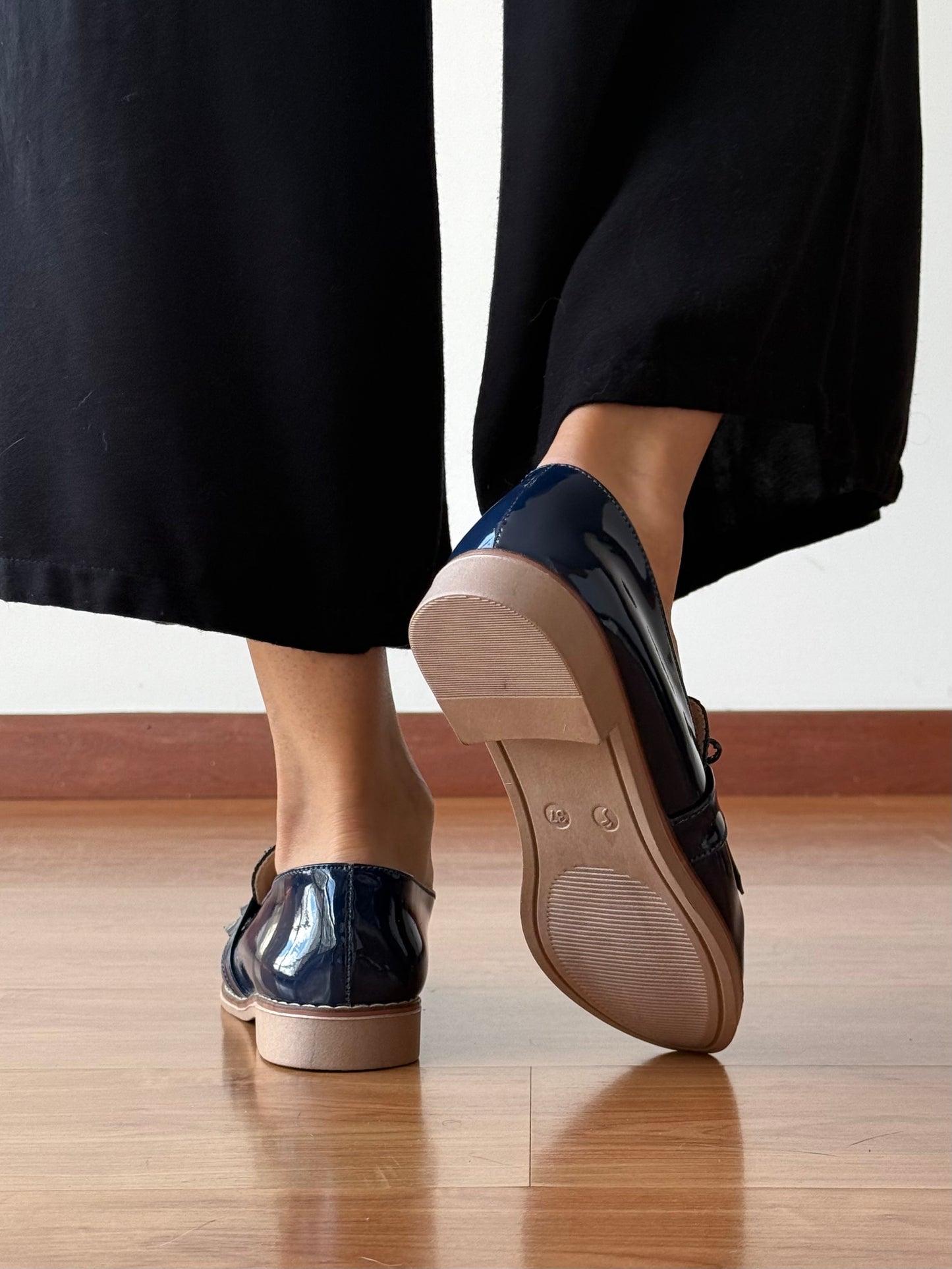 Mocasines Mary Azul