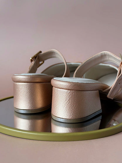 Tacones Litza Oro Rosa