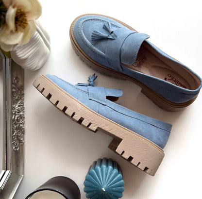 Mocasines Mae Azul