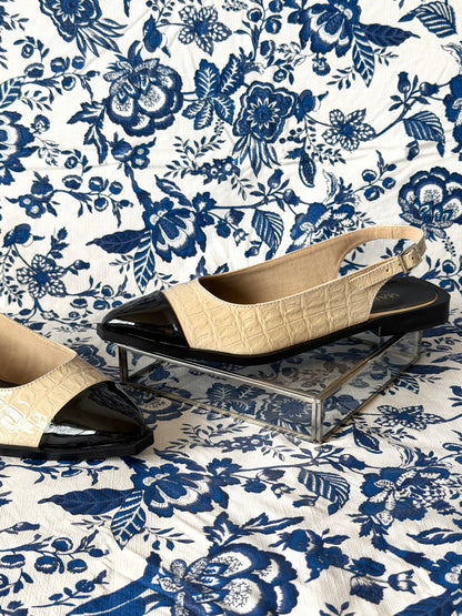 Baletas Salma Beige/Negro