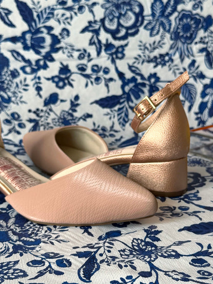Tacones Maita Oro Rosa