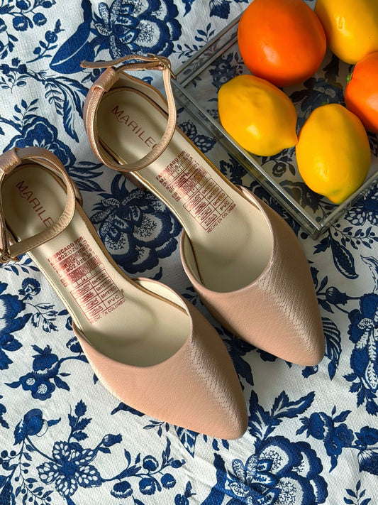 Tacones Maita Oro Rosa