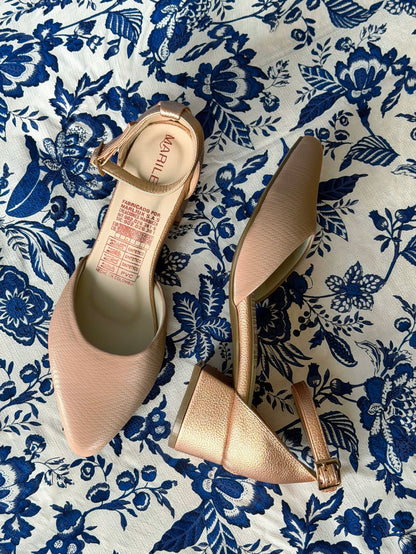 Tacones Maita Oro Rosa