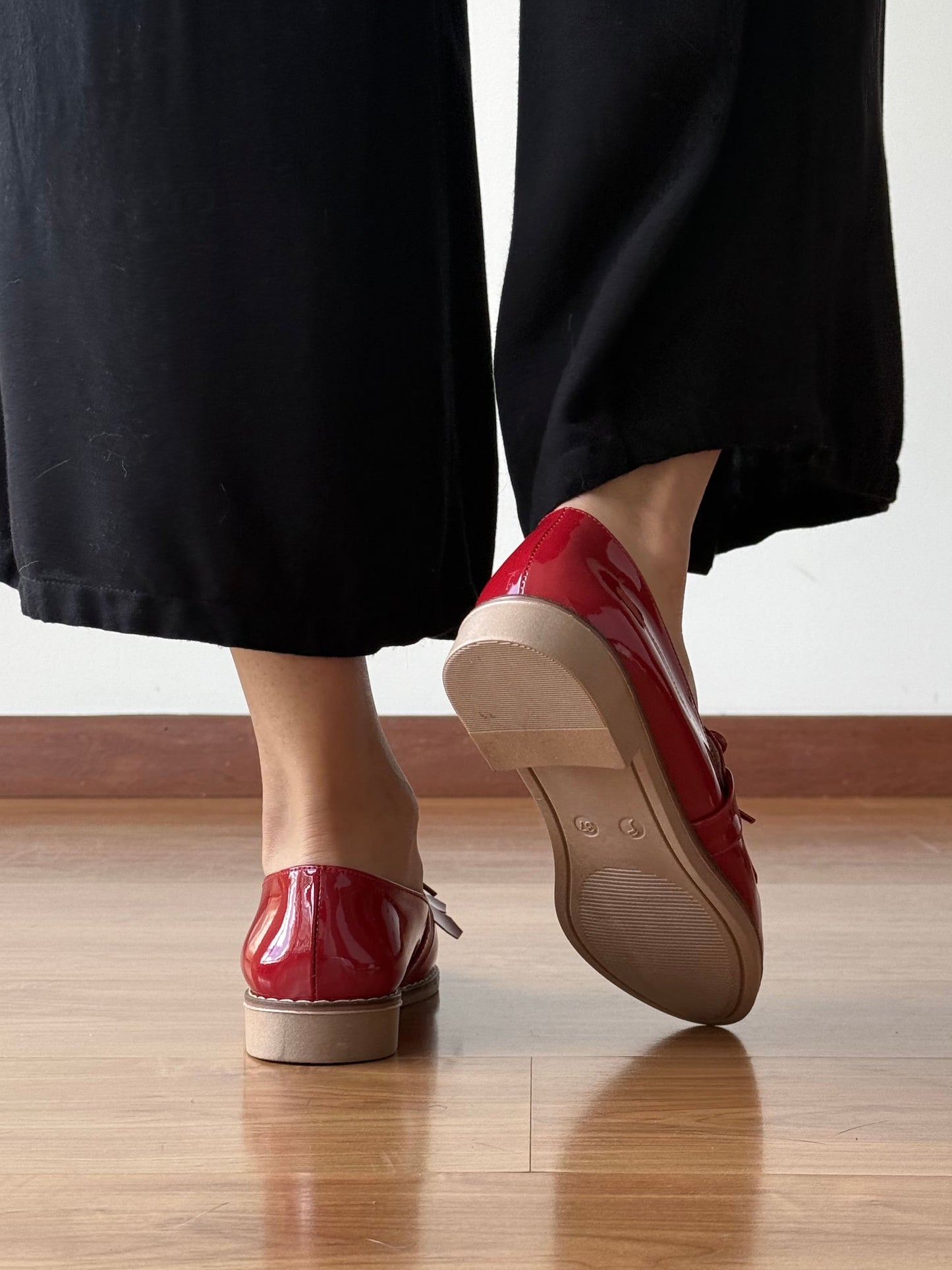 Mocasines Mary Rojo