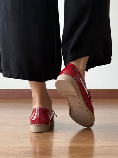 Mocasines Mary Rojo