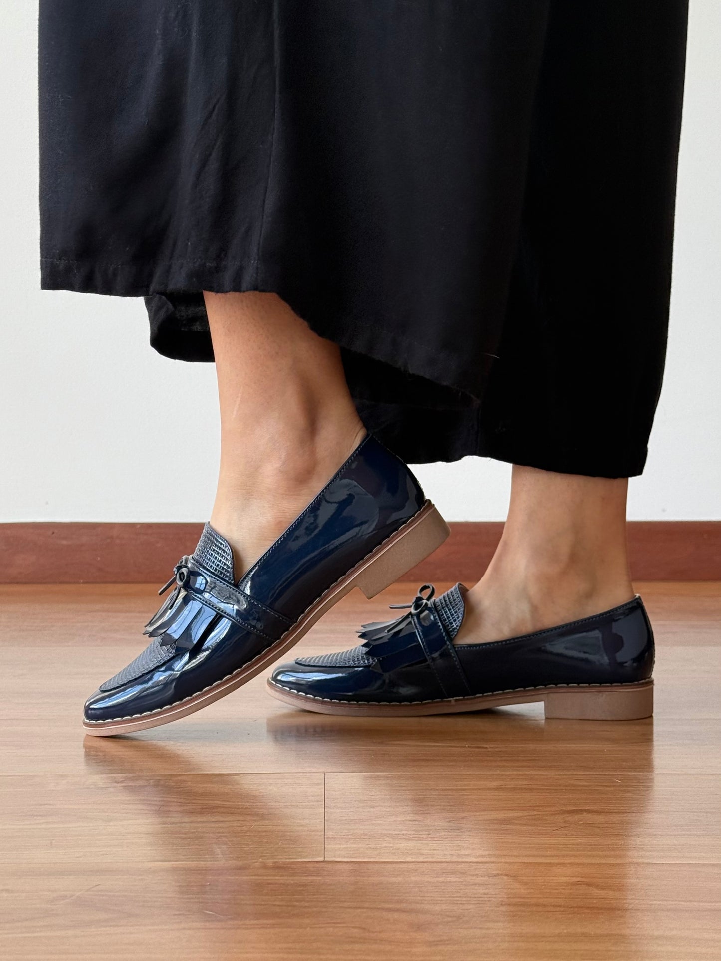 Mocasines Mary Azul