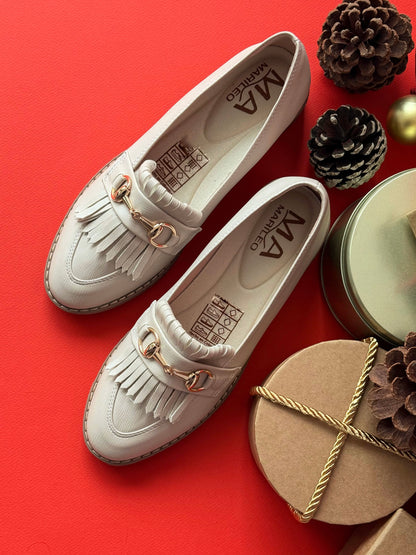 Mocasines Adel Blanco Hueso