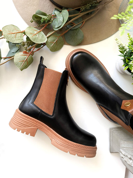 Botines Oria Negro Miel