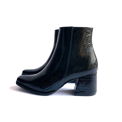 Botines Silvi Negro Charol