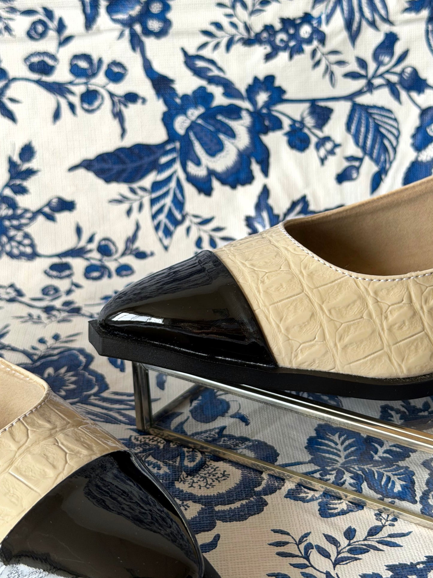 Baletas Salma Beige/Negro