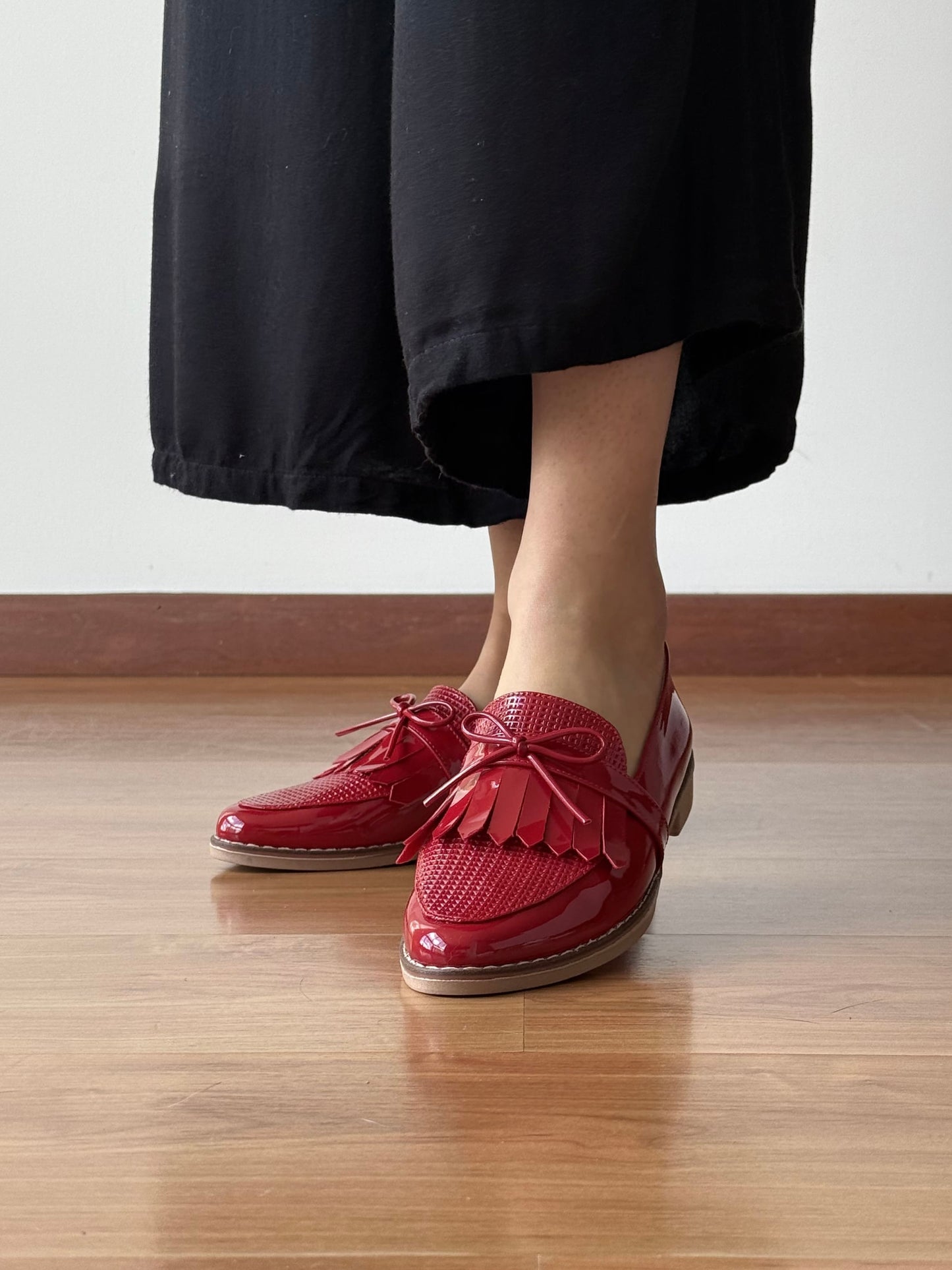 Mocasines Mary Rojo