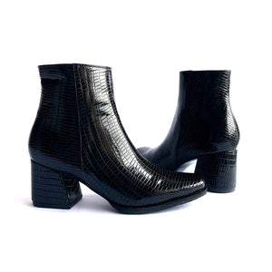 Botines Silvi Negro Charol