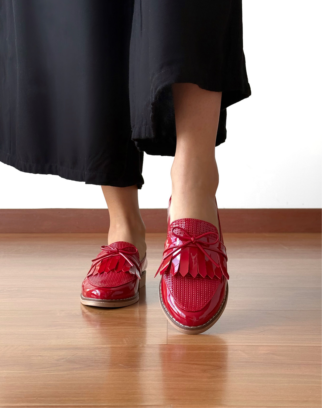 Mocasines Mary Rojo