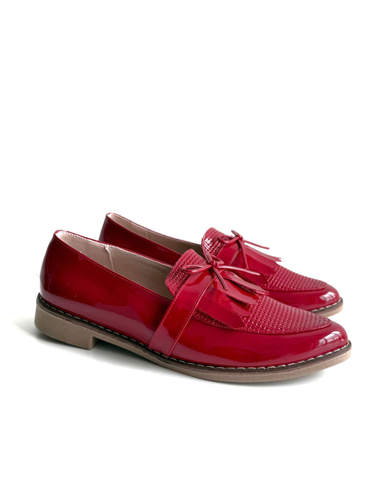 Mocasines Mary Rojo