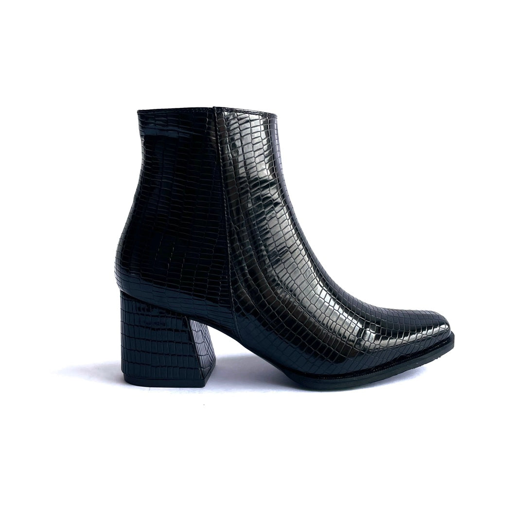 Botines Silvi Negro Charol