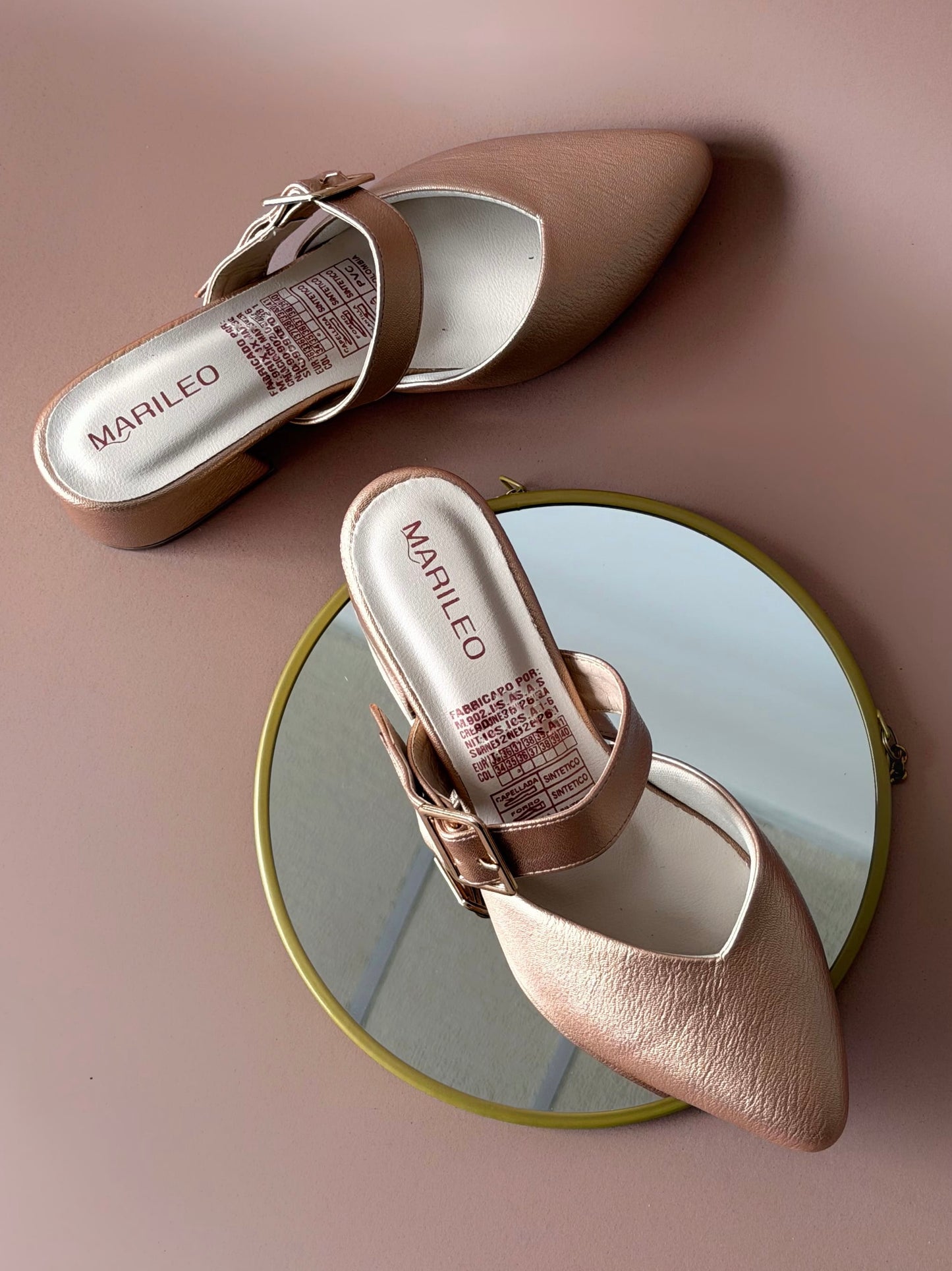 Tacones Litza Oro Rosa