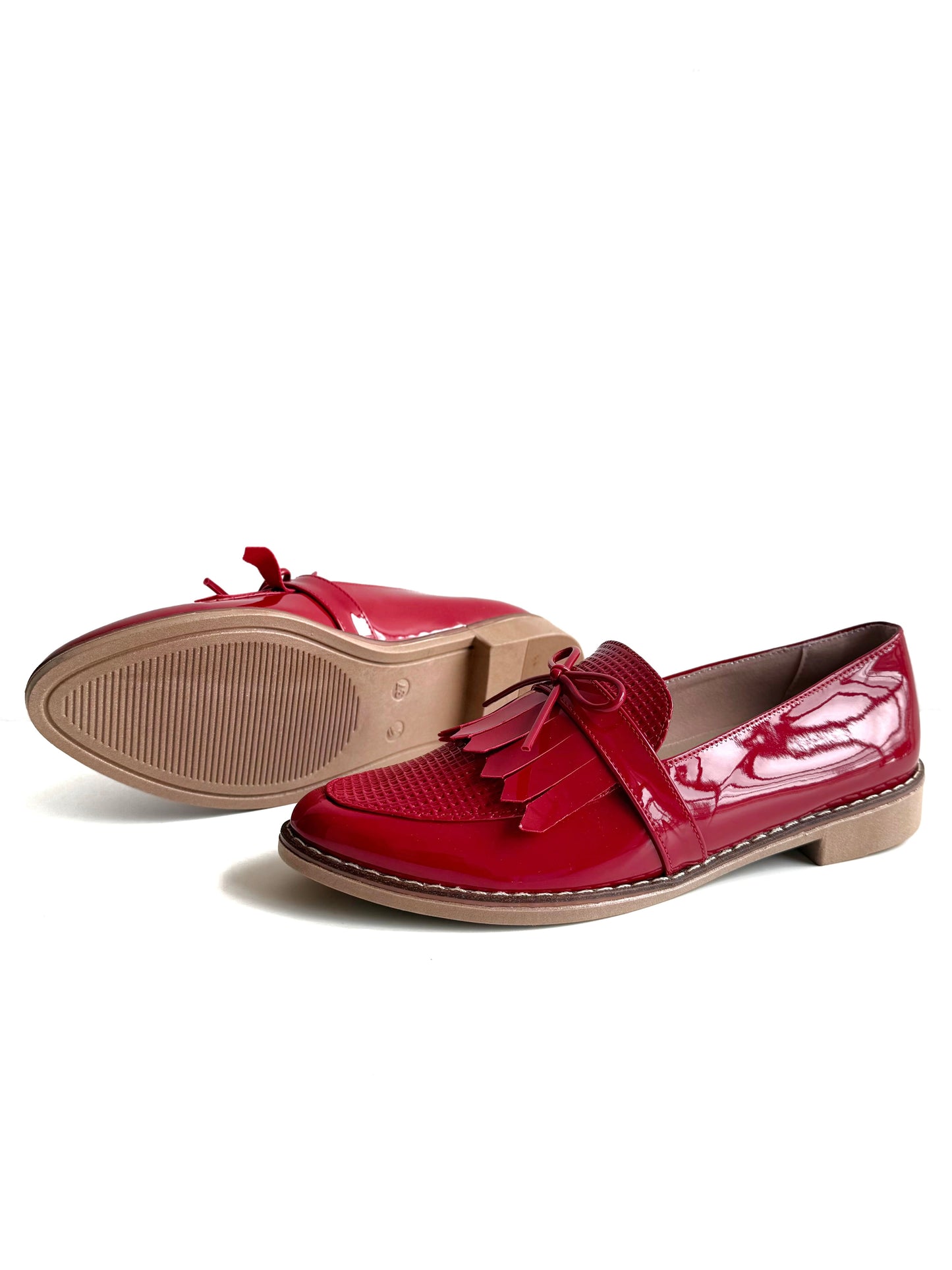 Mocasines Mary Rojo