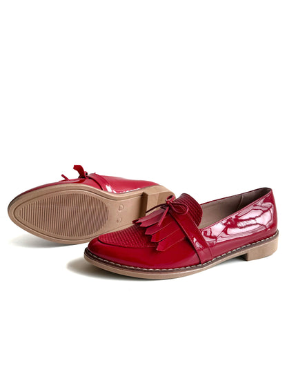 Mocasines Mary Rojo