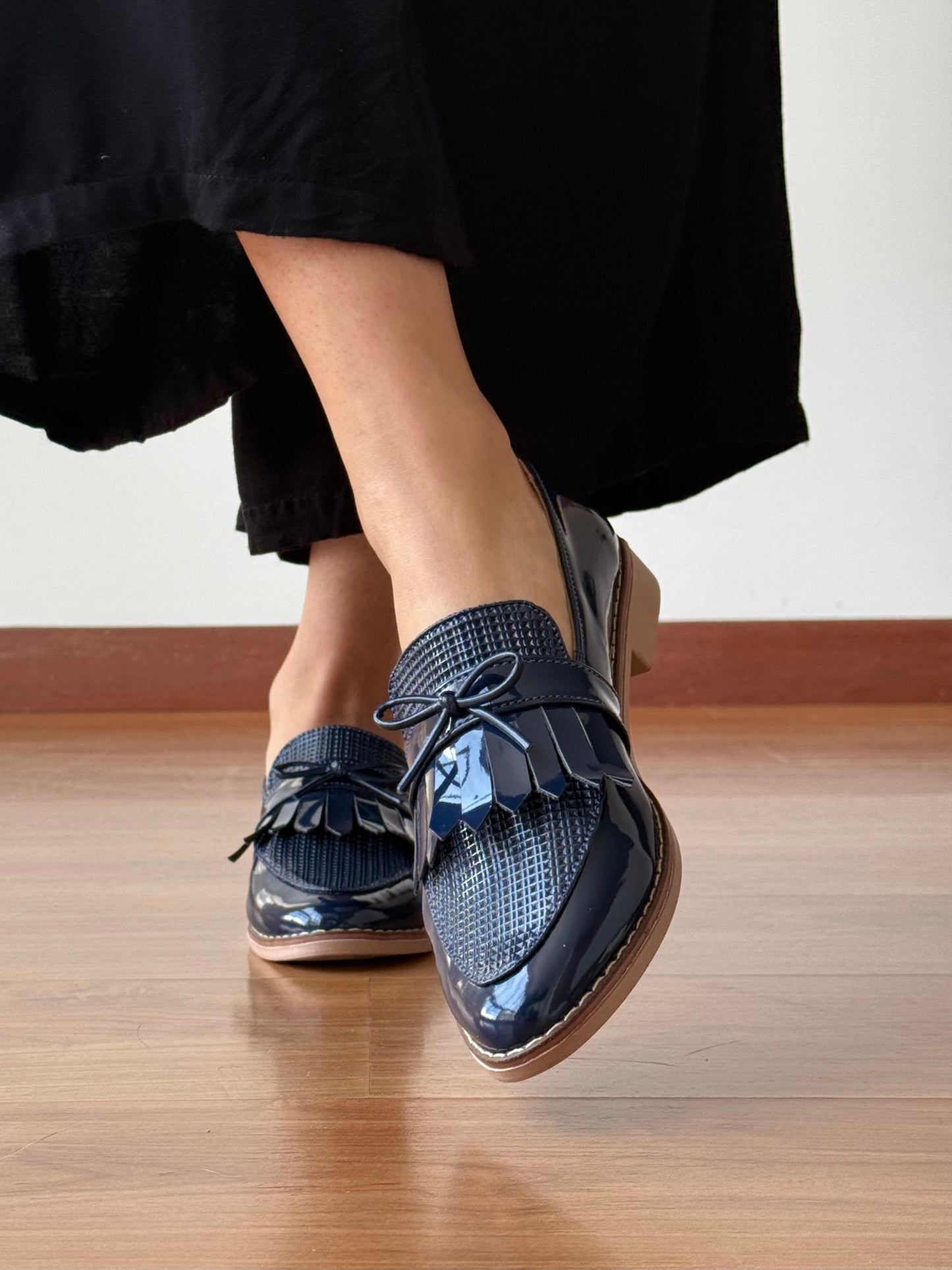Mocasines Mary Azul