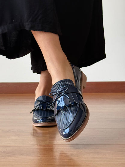 Mocasines Mary Azul