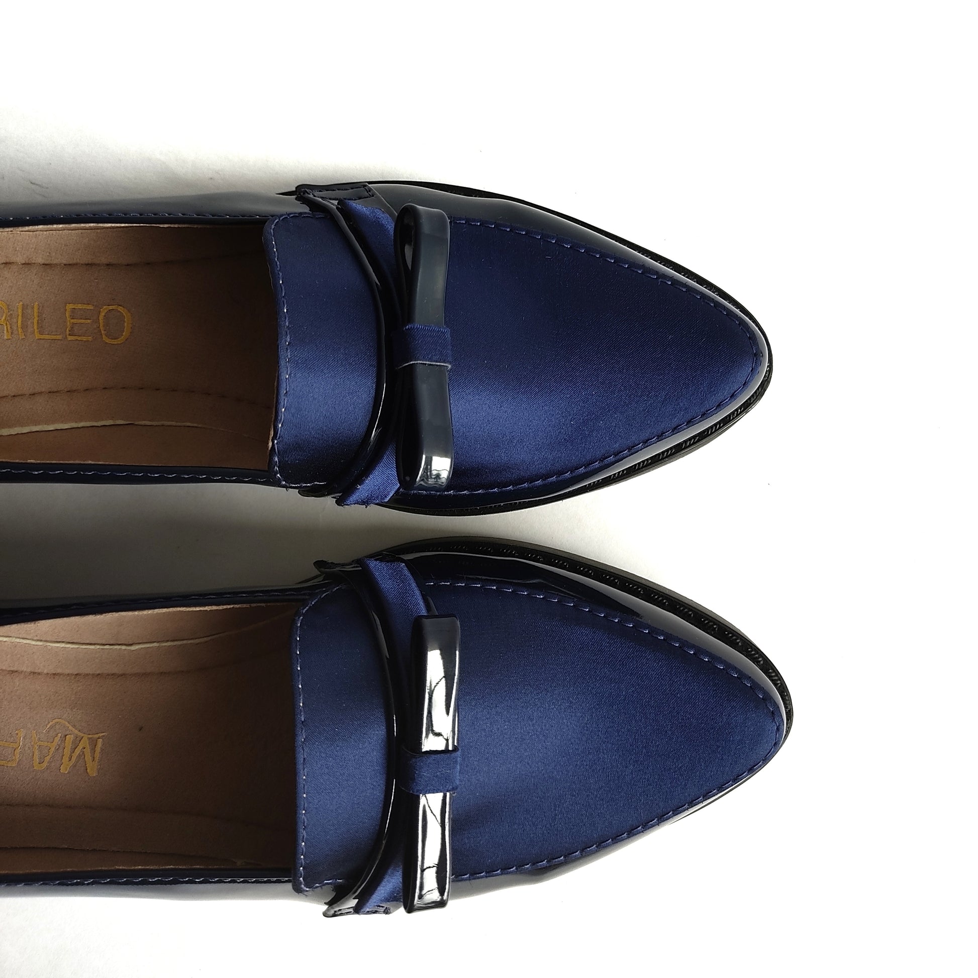Mocasines Azules Bajitos, para Oficina, Formales, Mujer – MARILEO